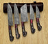 Hasuki- Handgefertigtes Damaststahl-Kochmesser-Set